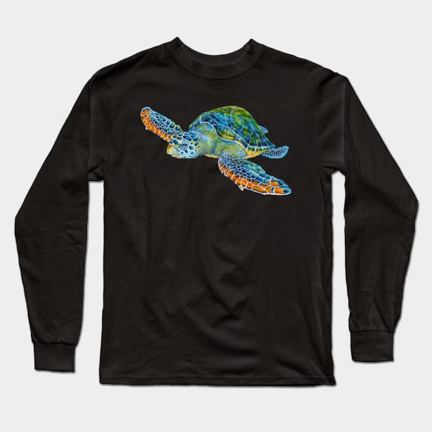 Sea Turtle Long Sleeve T-Shirt by Tim Jeffs Art